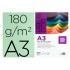 Cartulina liderpapel a3 180g/m2 verde paquete de 100 hojas