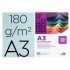 Cartulina liderpapel a3 180g/m2 celeste paquete de 100hojas