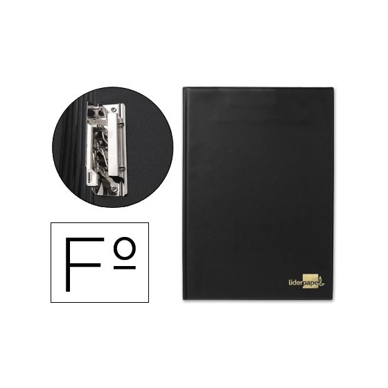 Carpeta liderpapel miniclip lateral folio plastico negro