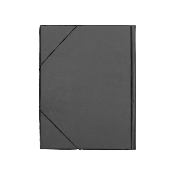 Carpeta liderpapel gomas folio solapas plastico negra