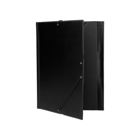 Carpeta liderpapel gomas folio solapas plastico negra