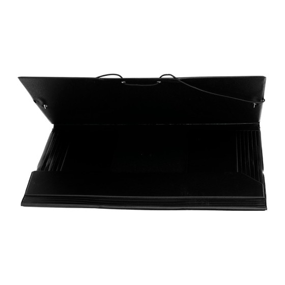 Carpeta liderpapel gomas folio solapas plastico negra