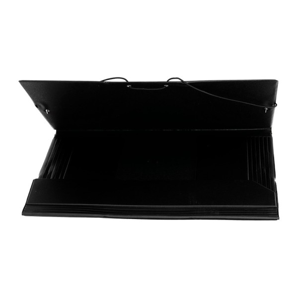 Carpeta liderpapel gomas folio solapas plastico negra