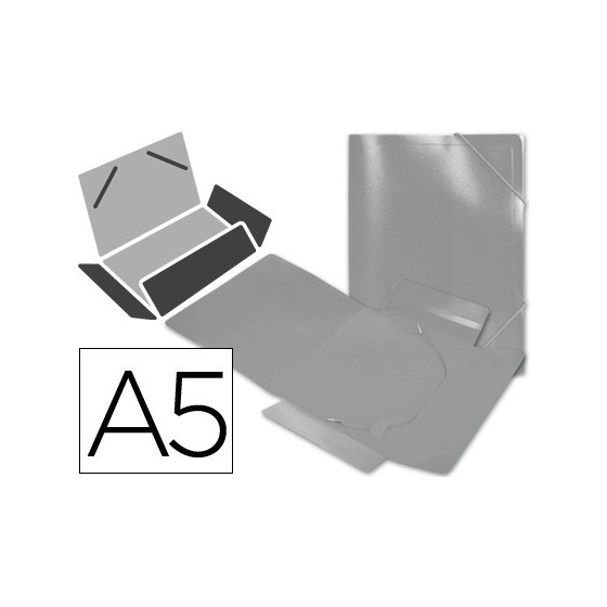 Carpeta liderpapel gomas solapas 34974 polipropileno din a5 incolora