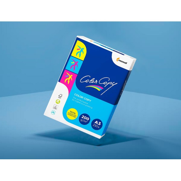 Papel fotocopiadora color copy din a3 200 gramos paquete de 250 hojas
