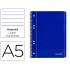 Cuaderno espiral liderpapel a5 micro serie azul tapa blanda 80h 75 gr horizontal 6 taladros azul