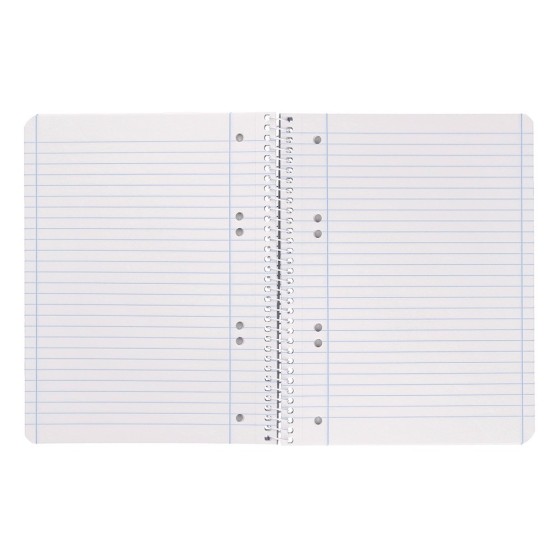 Cuaderno espiral liderpapel a5 micro serie azul tapa blanda 80h 75 gr horizontal 6 taladros azul