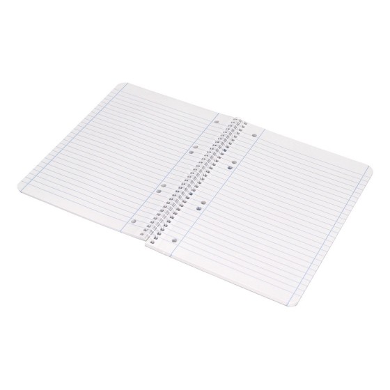 Cuaderno espiral liderpapel a5 micro serie azul tapa blanda 80h 75 gr horizontal 6 taladros azul