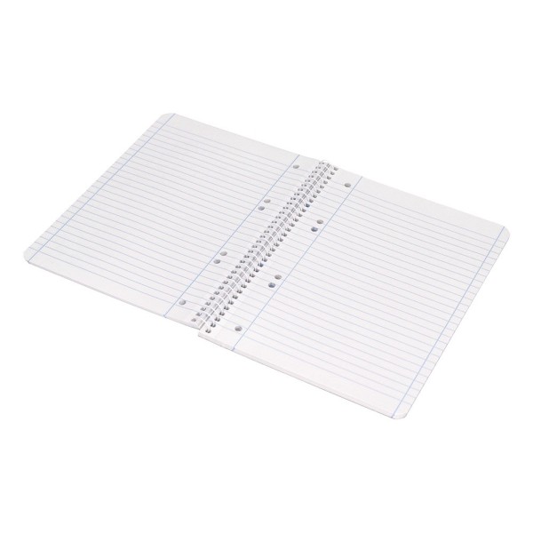 Cuaderno espiral liderpapel a5 micro serie azul tapa blanda 80h 75 gr horizontal 6 taladros azul