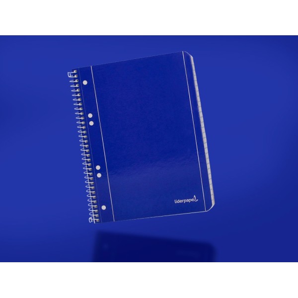 Cuaderno espiral liderpapel a5 micro serie azul tapa blanda 80h 75 gr horizontal 6 taladros azul