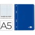 Cuaderno espiral liderpapel a5 micro serie azul tapa blanda 80h 75 gr cuadro5mm 6 taladros azul