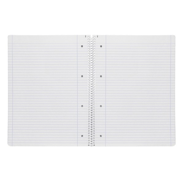 Cuaderno espiral liderpapel a4 micro serie azul tapa blanda 80h 80 gr horizontal con margen 4 taladros azul