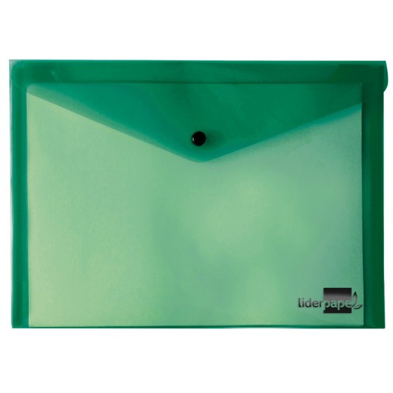 Carpeta liderpapel dossier broche 34353 polipropileno din a5 verde transparente