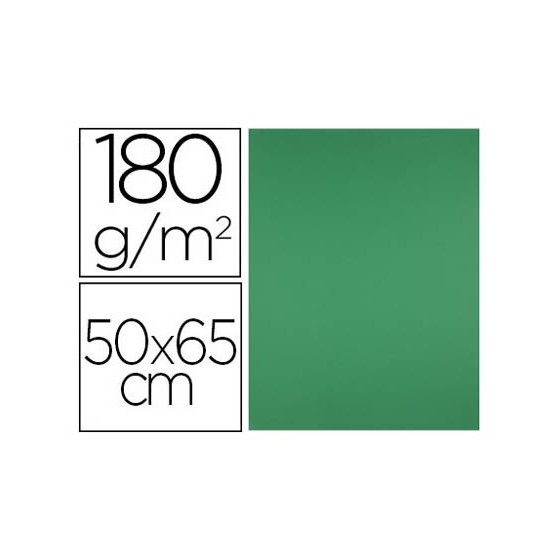 Cartulina liderpapel 50x65 cm verde navidad 180 gr unidad