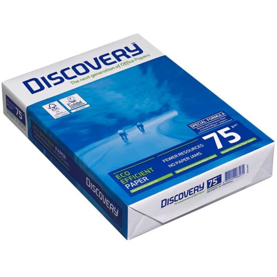Papel fotocopiadora discovery din a3 75 grs. papel multiuso ink-jet y laserpaquete de 500 hojas