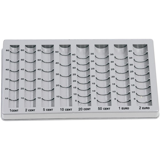 Bandeja portamonedas liderpapel plastico color gris275x155x24/35 mm
