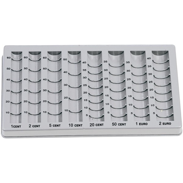 Bandeja portamonedas liderpapel plastico color gris275x155x24/35 mm