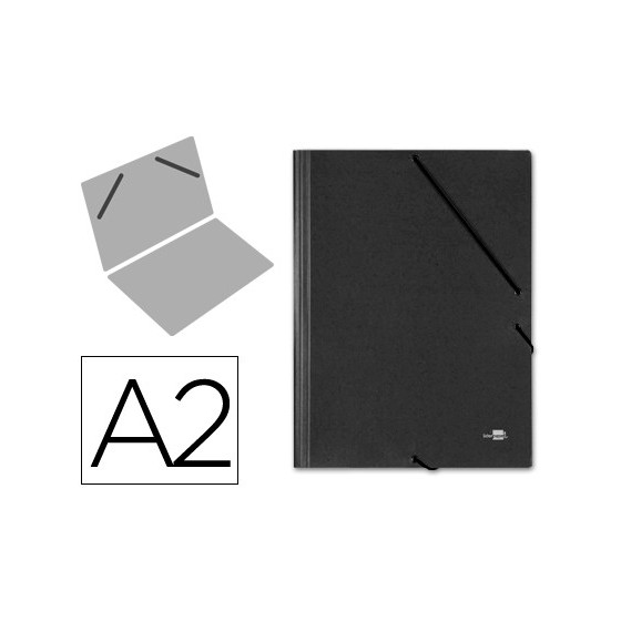 Carpeta planos liderpapel a2 carton gofrado n 12 negro