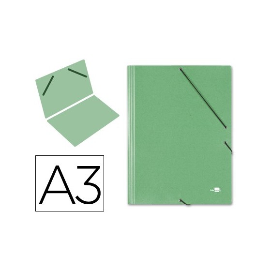 Carpeta planos liderpapel a3 carton gofrado n 12 verde
