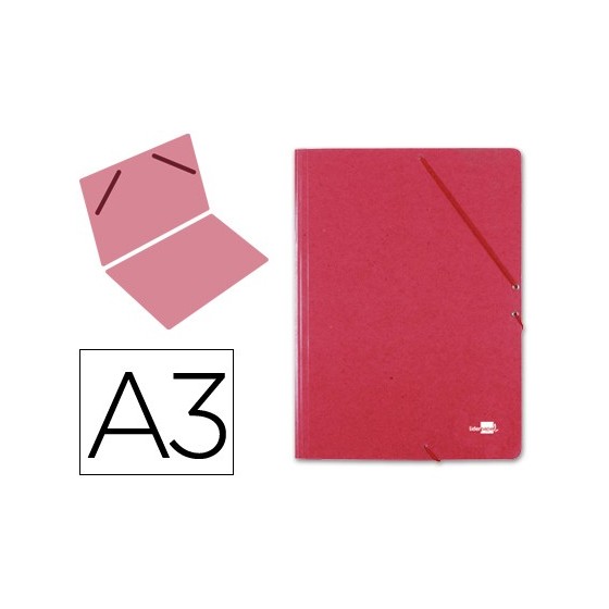 Carpeta planos liderpapel a3 carton gofrado n 12 rojo