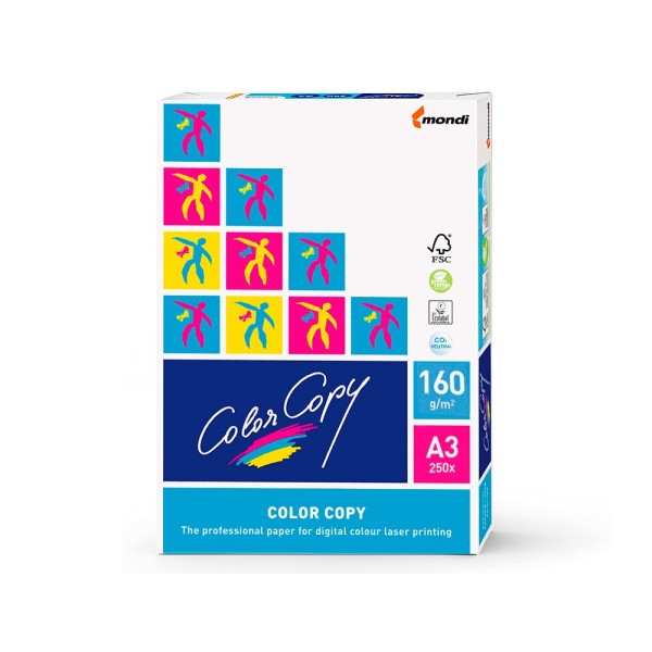 Papel fotocopiadora color copy din a3 160 gramos paquete de 250 hojas