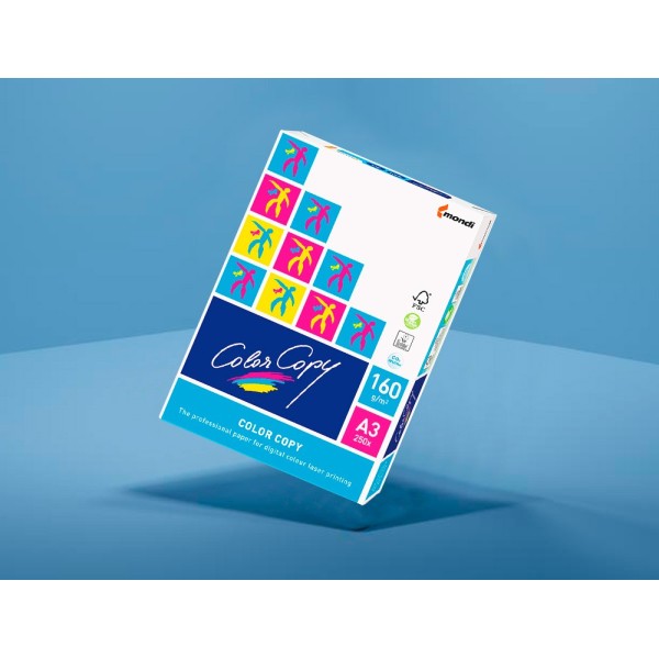 Papel fotocopiadora color copy din a3 160 gramos paquete de 250 hojas