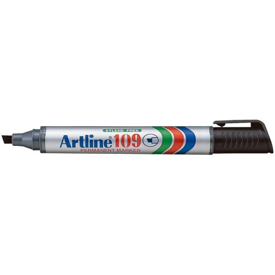 Rotulador artline marcador permanente 109 negro -punta biselada