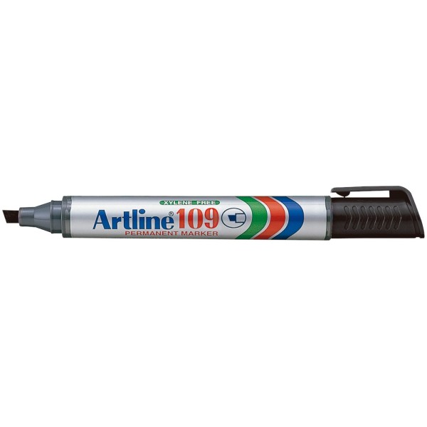 Rotulador artline marcador permanente 109 negro -punta biselada