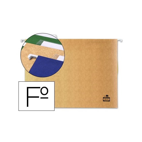 Carpeta colgante liderpapel folio kraft