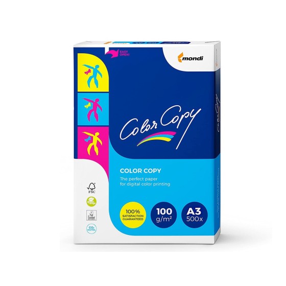 Papel fotocopiadora color copy din a3 100 gramos paquete de 500 hojas