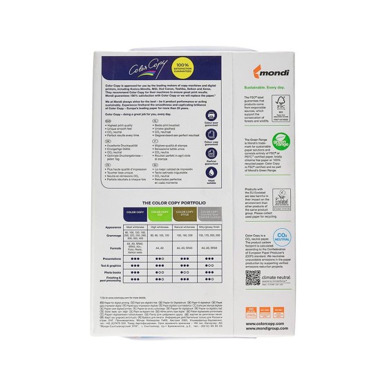 Papel fotocopiadora color copy din a3 100 gramos paquete de 500 hojas