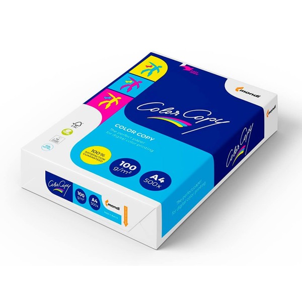 Papel fotocopiadora color copy din a4 100 gramos paquete de 500 hojas