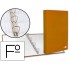 Carpeta de 4 anillas 25mm mixtas liderpapel folio carton forrado paper coat naranja