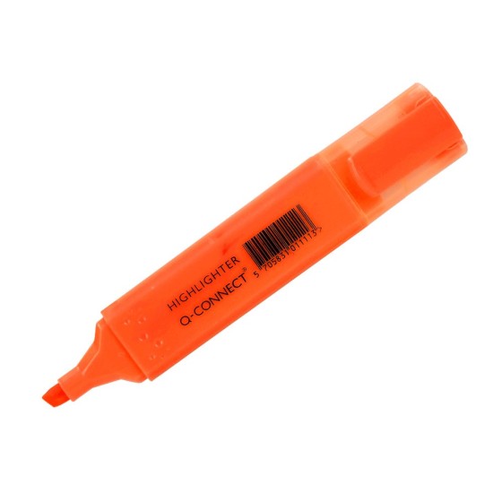 Rotulador q-connect fluorescente naranja punta biselada