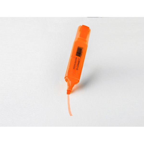 Rotulador q-connect fluorescente naranja punta biselada
