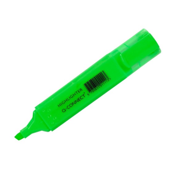 Rotulador q-connect fluorescente verde punta biselada