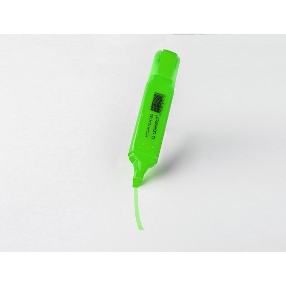 Rotulador q-connect fluorescente verde punta biselada