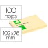 Bloc de notas adhesivas quita y pon q-connect 76x102 mm con 100 hojas