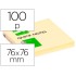 Bloc de notas adhesivas quita y pon q-connect 76x76 mm con 100 hojas
