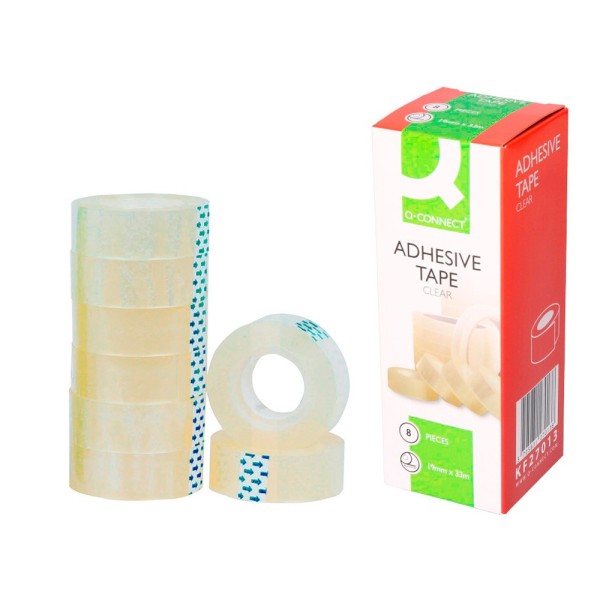 Cinta adhesiva q-connect 33 mt x 19 mm