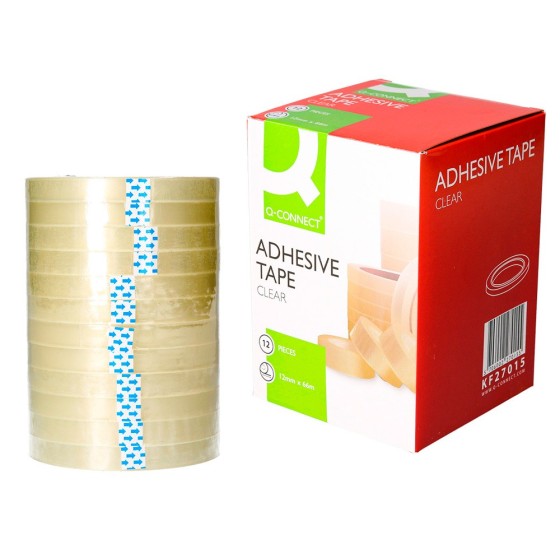 Cinta adhesiva q-connect 66 mt x 12 mm