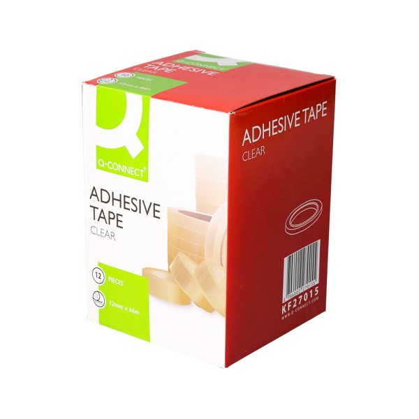 Cinta adhesiva q-connect 66 mt x 12 mm