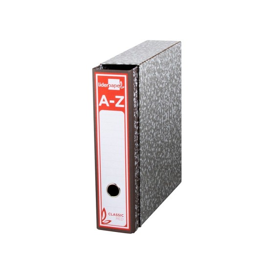 Caja archivador liderpapel classic red a4 gris