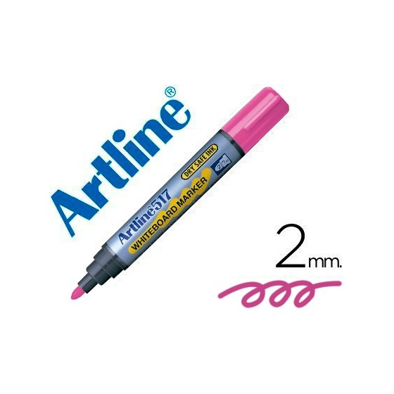 Rotulador artline pizarra ek-517 rosa punta redonda 2 mm tinta de bajo olor