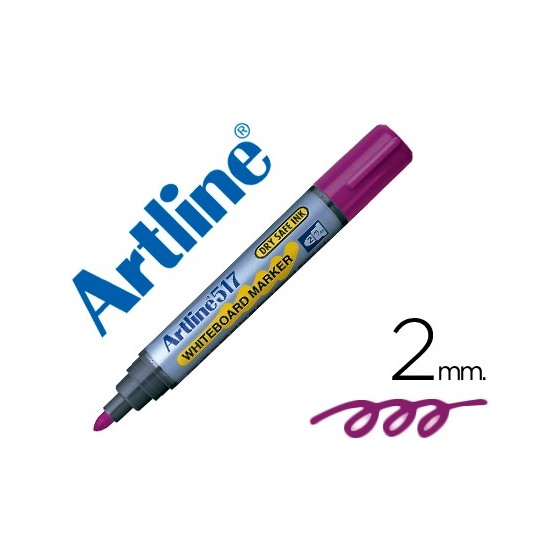 Rotulador artline pizarra ek-517 violeta punta redonda 2 mm tinta de bajo olor