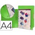 Carpeta liderpapel 4 anillas 25 mm mixtas 43433 polipropileno din a4 verde translucido