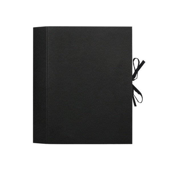 Carpeta fuelle liderpapel folio carton forrado negra