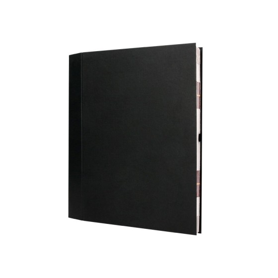 Carpeta fuelle liderpapel folio carton forrado negra