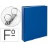 Carpeta de 2 anillas 40mm mixtas liderpapel folio carton forrado paper coat plastico azul