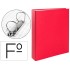 Carpeta de 2 anillas 40mm mixtas liderpapel folio carton forrado paper coat plastico roja